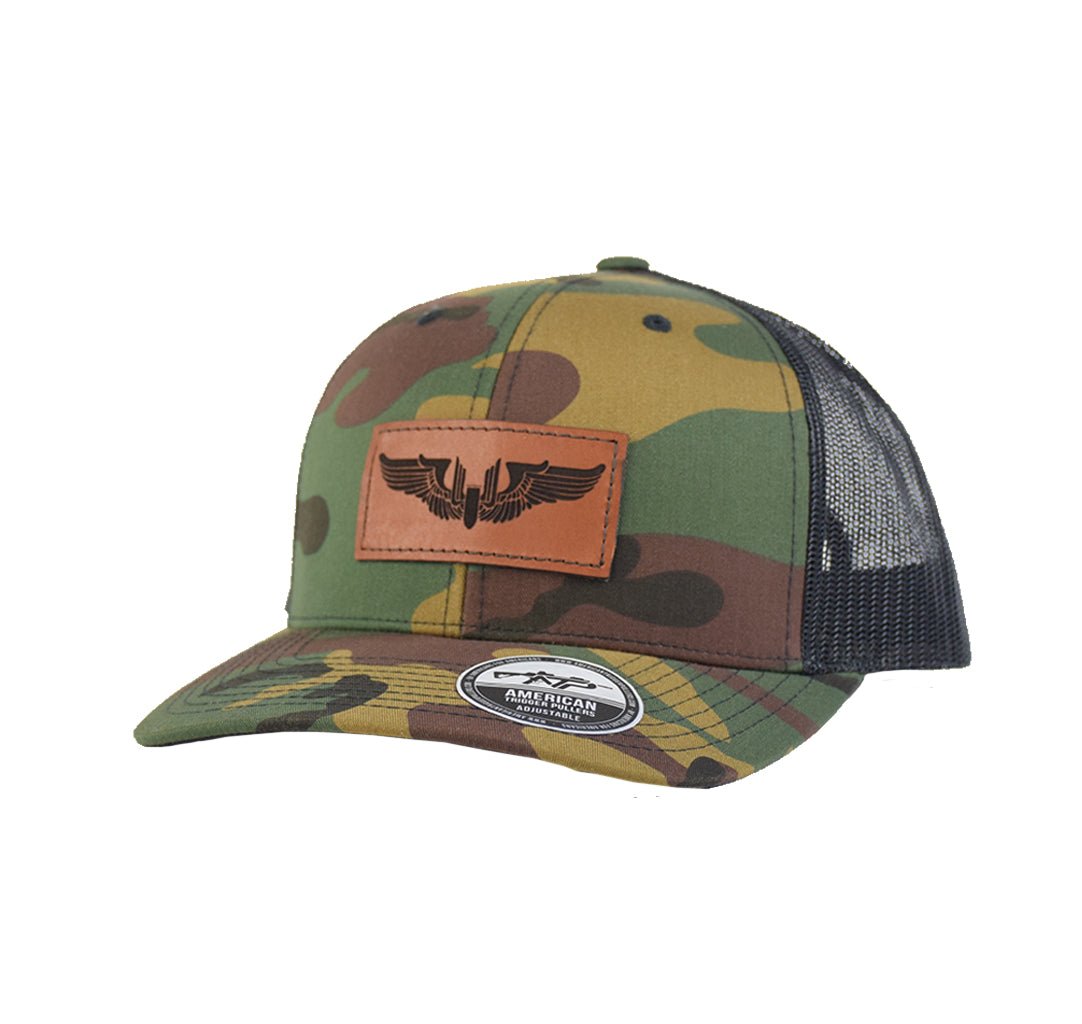 Gunner Wings Leather SnapBack - Adjustable - Headwear