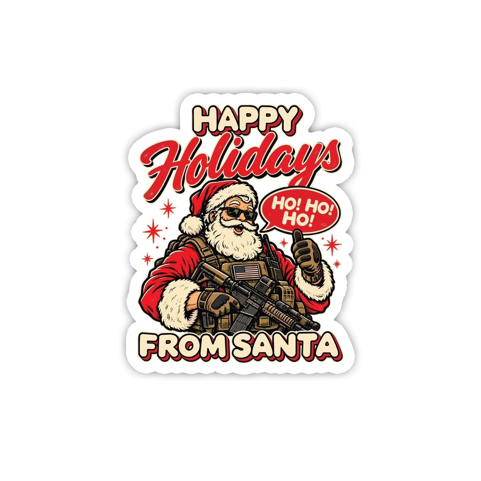 Happy Holidays Sticker - 4" - Sticker