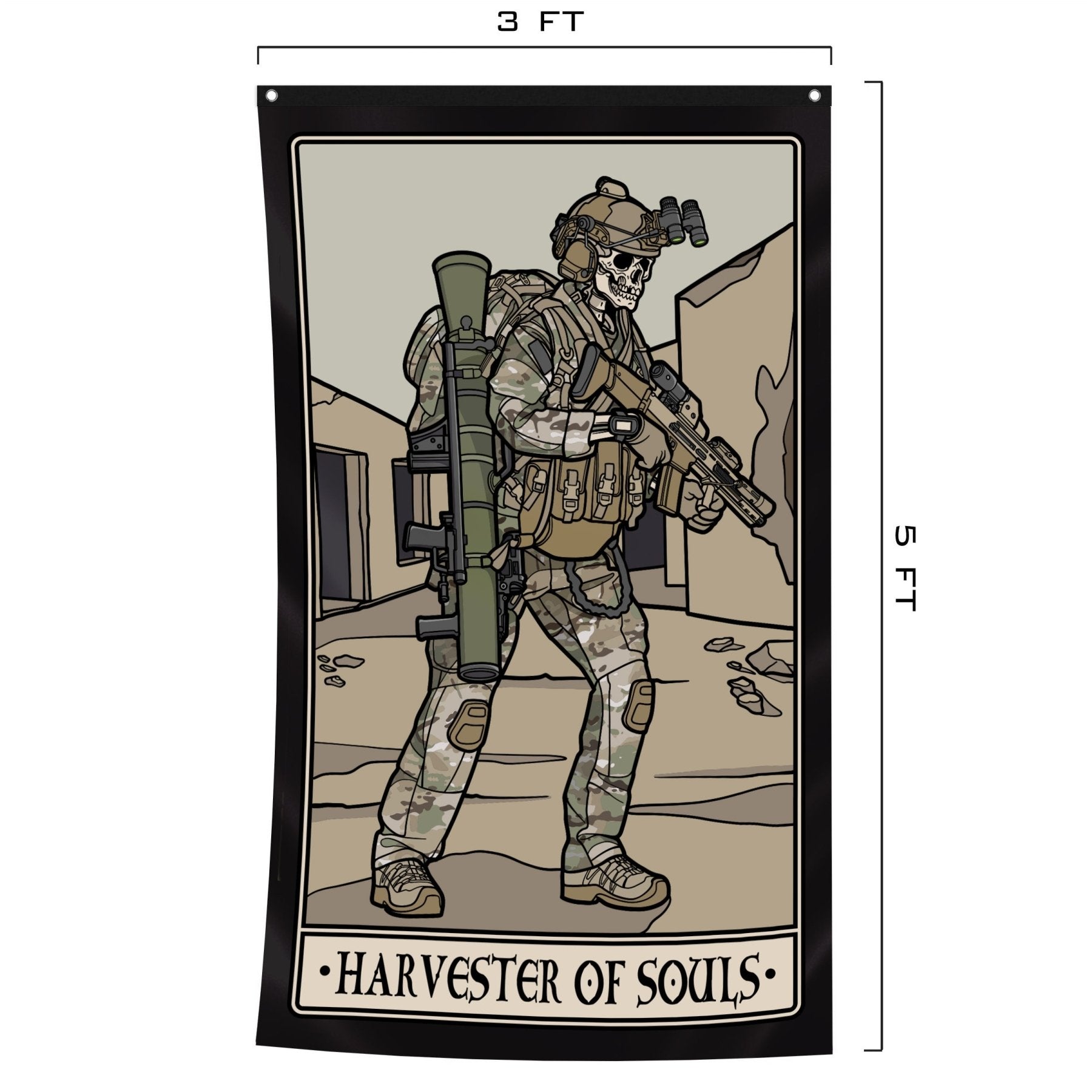 Harvester Of Souls Tarot Flag - Flag