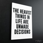 Heaviest Things Motivational Canvas - Stretched Canvas - Canvas