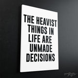 Heaviest Things Motivational Canvas - Stretched Canvas - Canvas