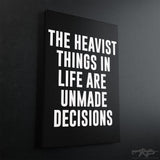 Heaviest Things Motivational Canvas - Stretched Canvas - Canvas