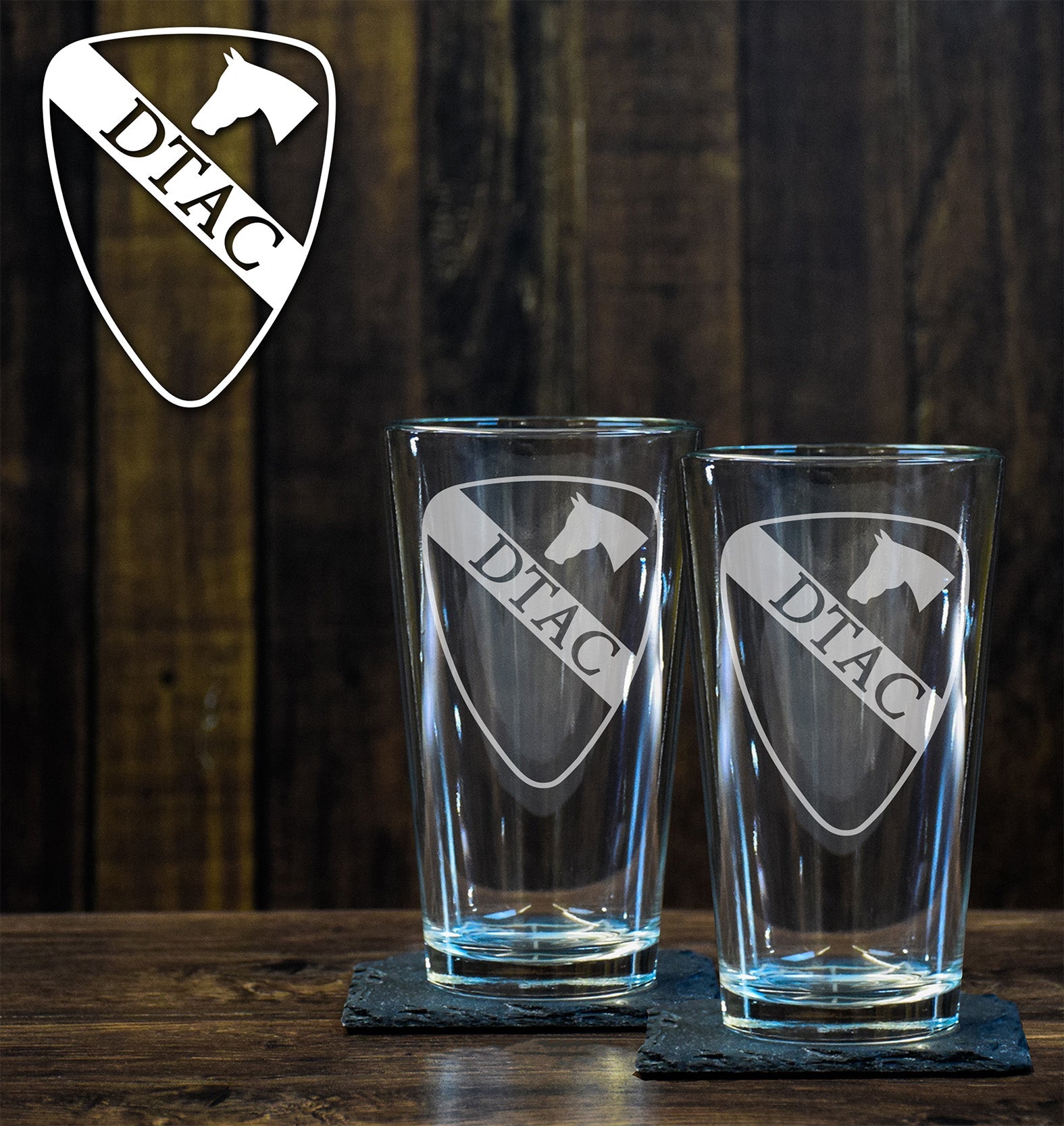 HHBN 1CD DTAC Shield Pint Glass Set - Private Pint Glass