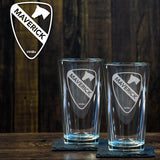 HHBN 1CD Maverick Shield Pint Glass Set - Private Pint Glass