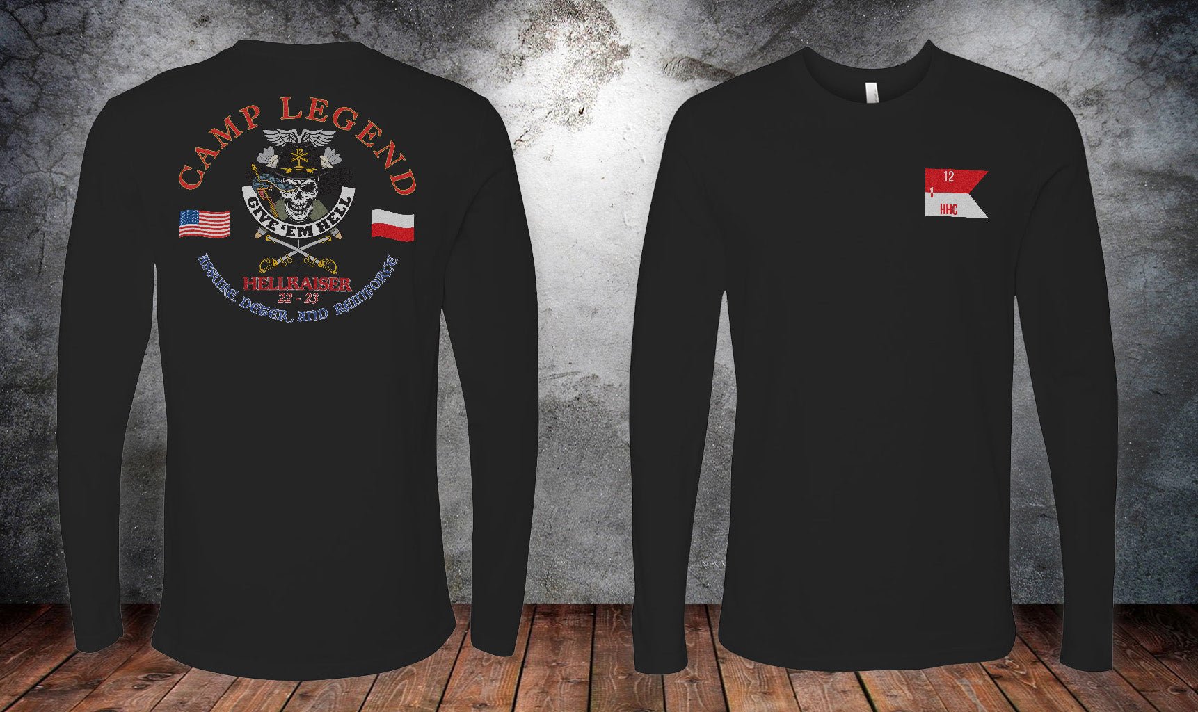 HHC 1 - 12 Cav - Camp Legend '22 Long Sleeve - Small - Private Long Sleeve Shirt