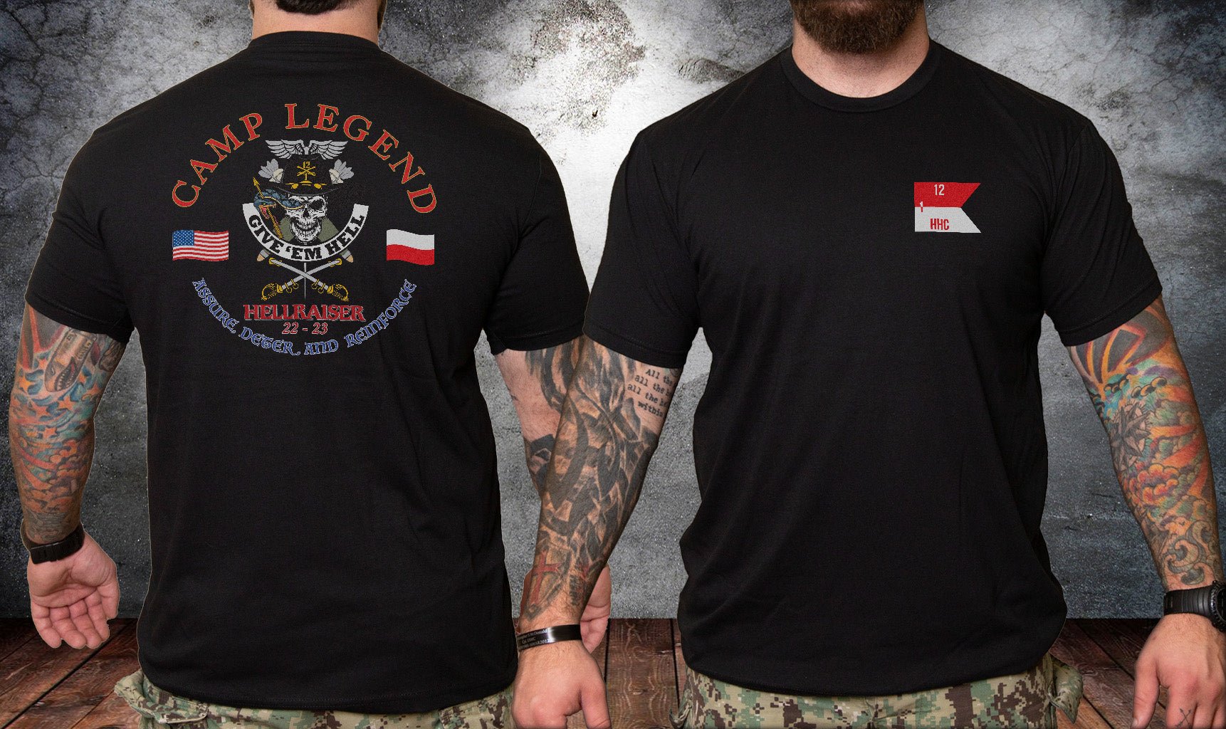 HHC 1 - 12 Cav - Camp Legend '22 Tee - Small - Private Shirt