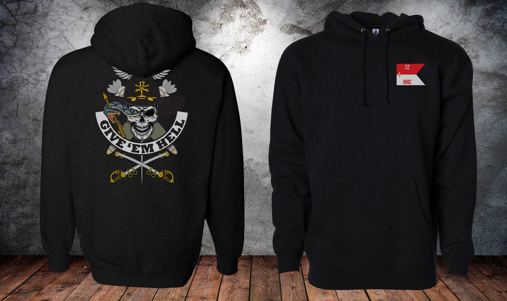 HHC 1 - 12 Cav PT Hoodie - Small - Private Hoodie