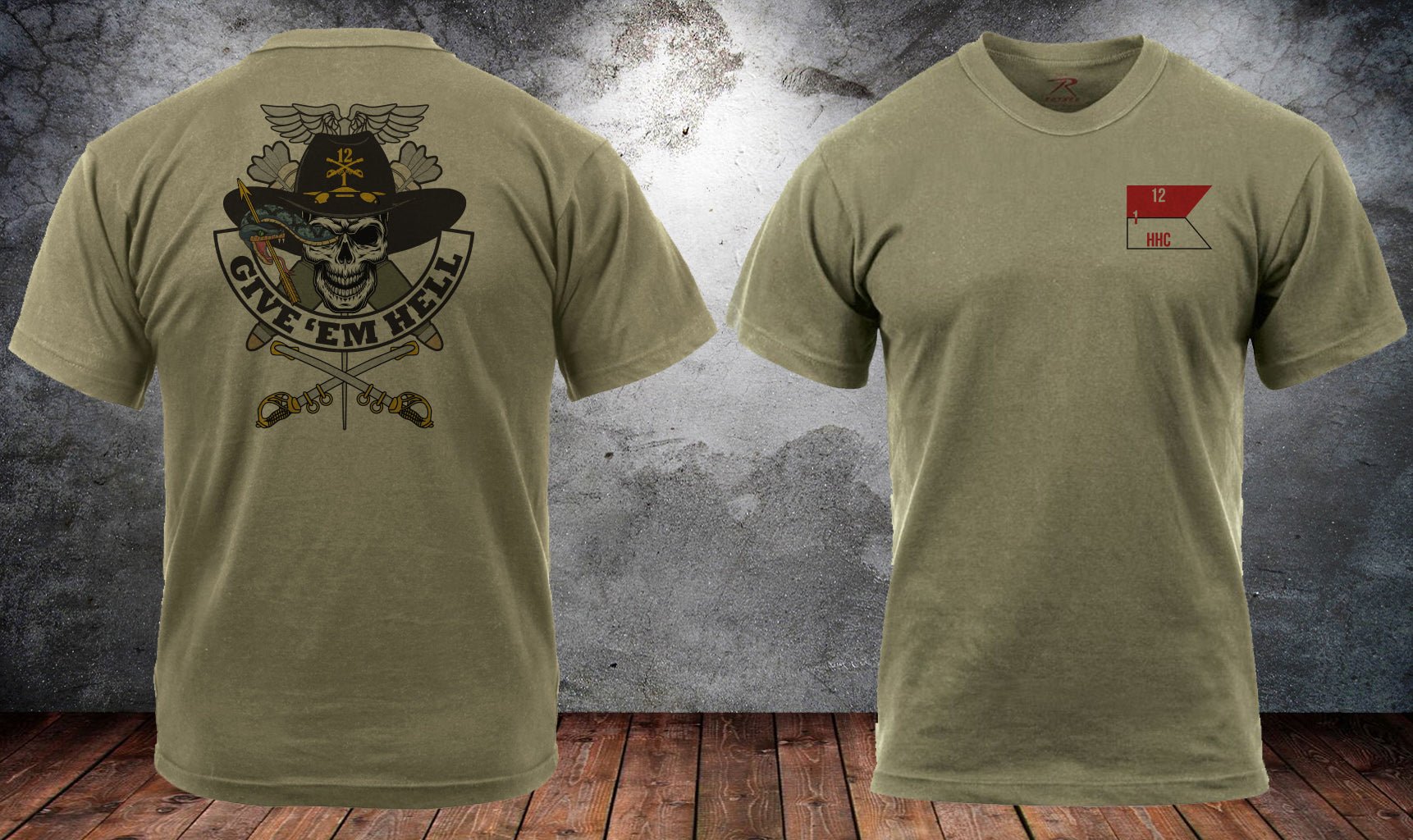 HHC 1 - 12 Cav PT Shirt - Small - Private Shirt