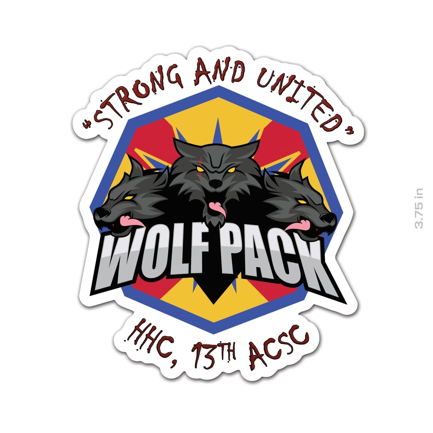 HHC 13th ACSC "Wolfpack" Sticker - 3.75" - Sticker Pack