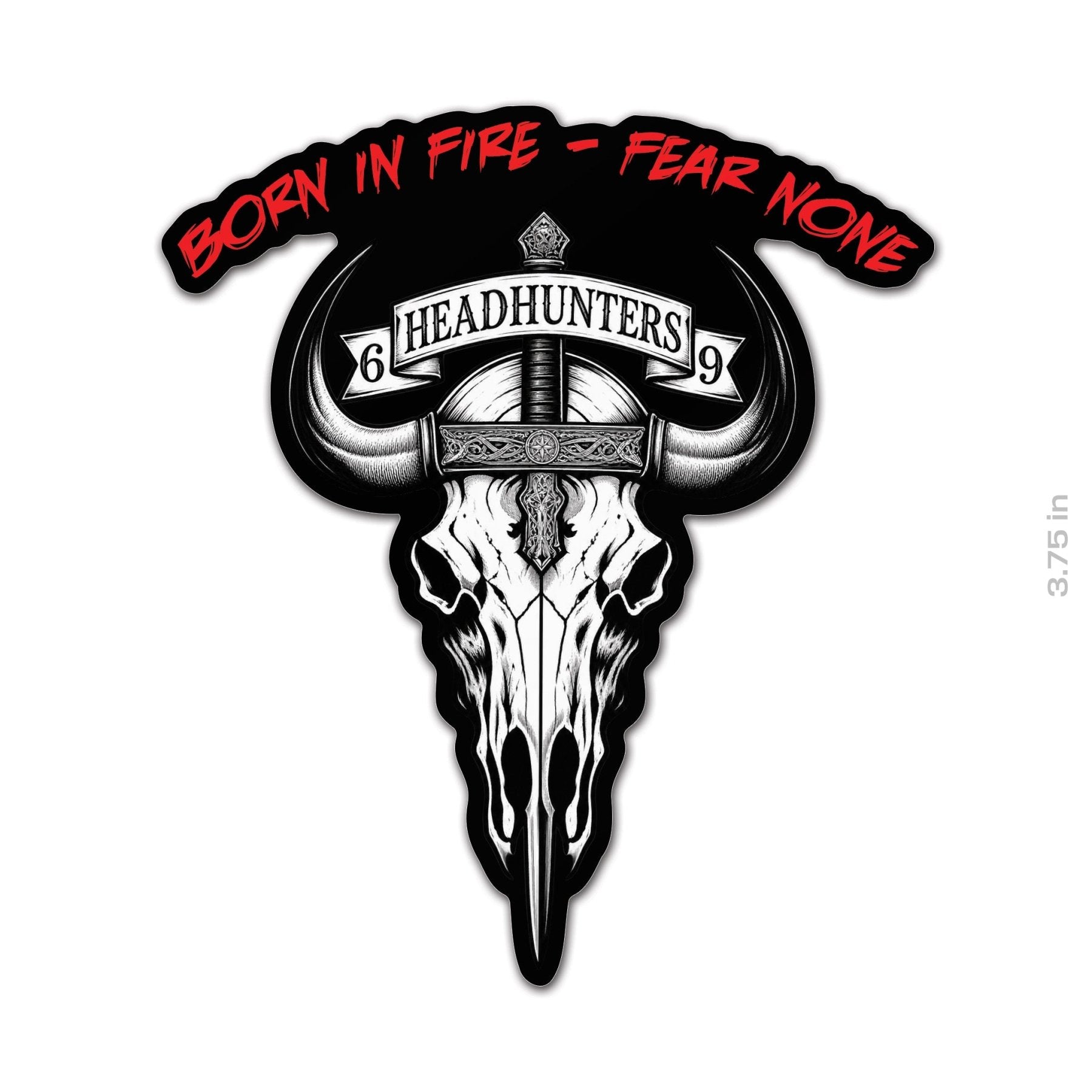 HHT 6-9 CAV Headhunters Sticker - 3.75" - Private Sticker