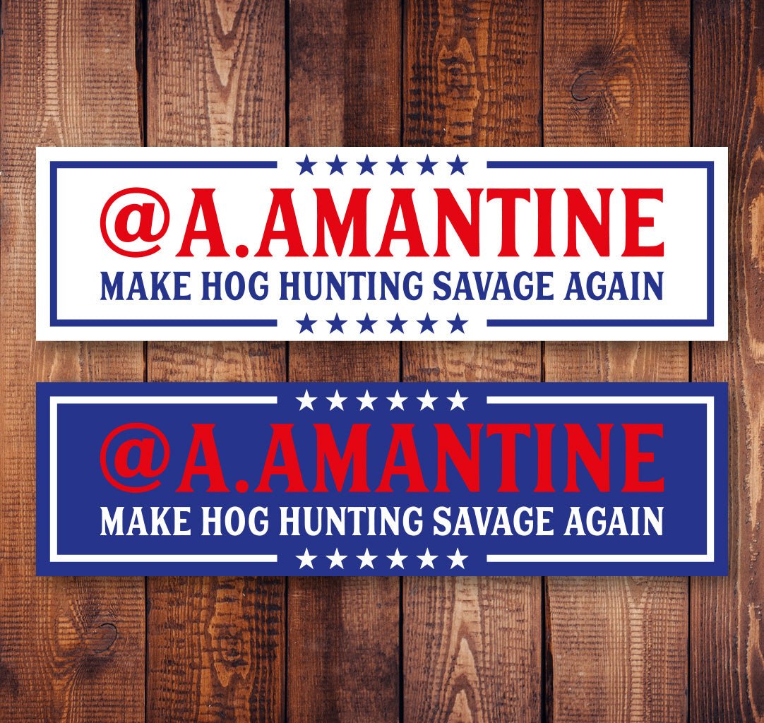 Hog Hunting Bumper Sticker - 10" x 3" - Sticker