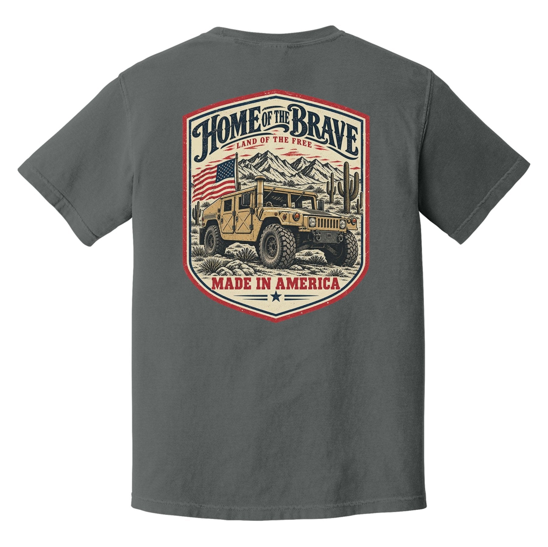 Home of the Brave Humvee Heavyweight Tee - Small - Shirt
