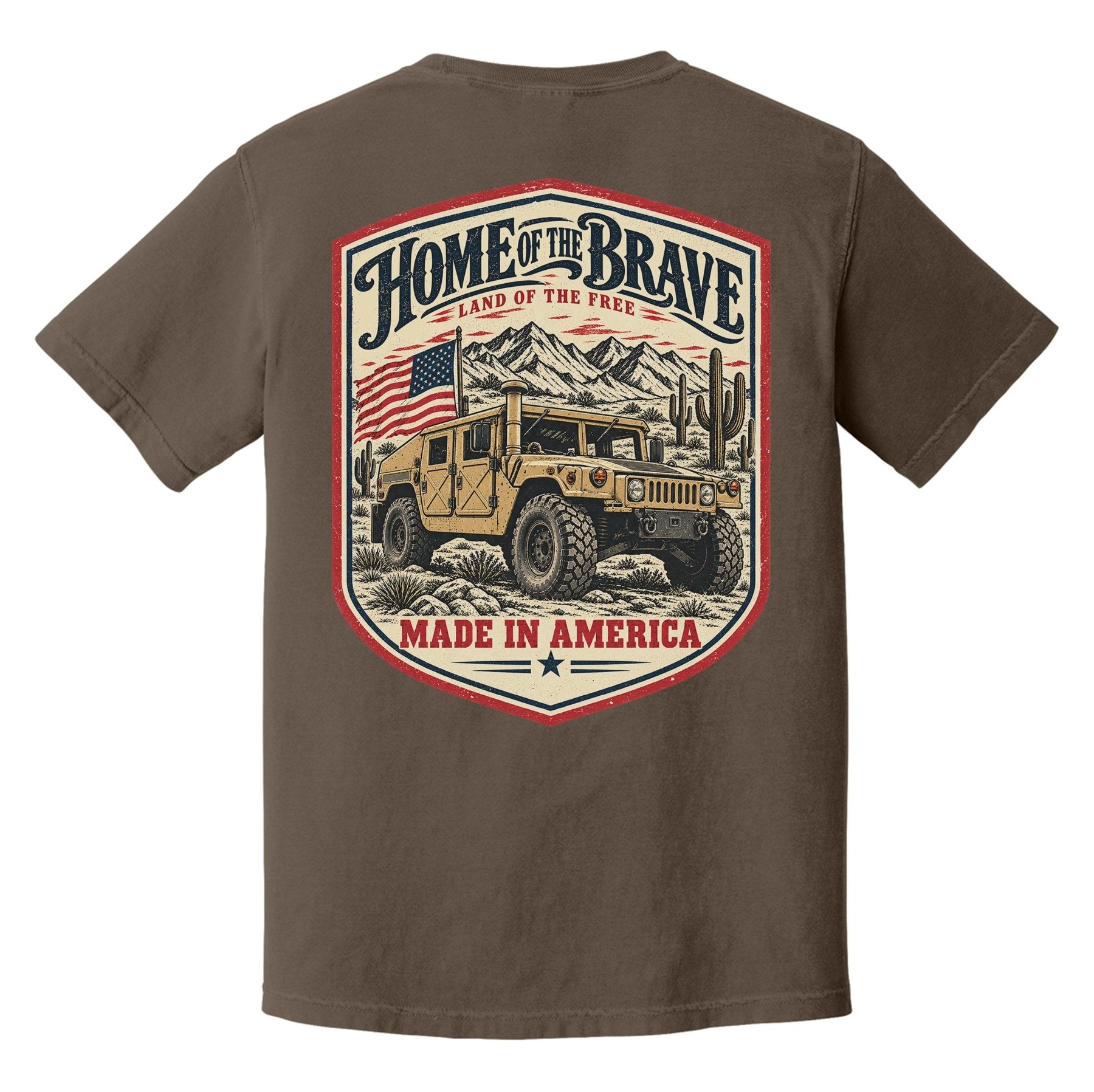 Home of the Brave Humvee Heavyweight Tee - Small - Shirt