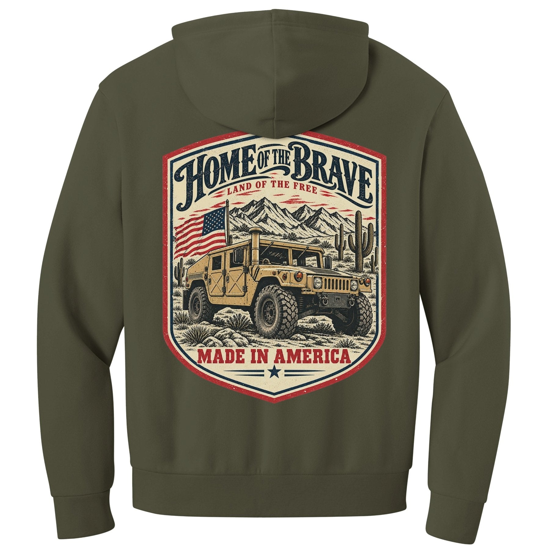 Home of the Brave Humvee Hoodie - Small - Hoodie