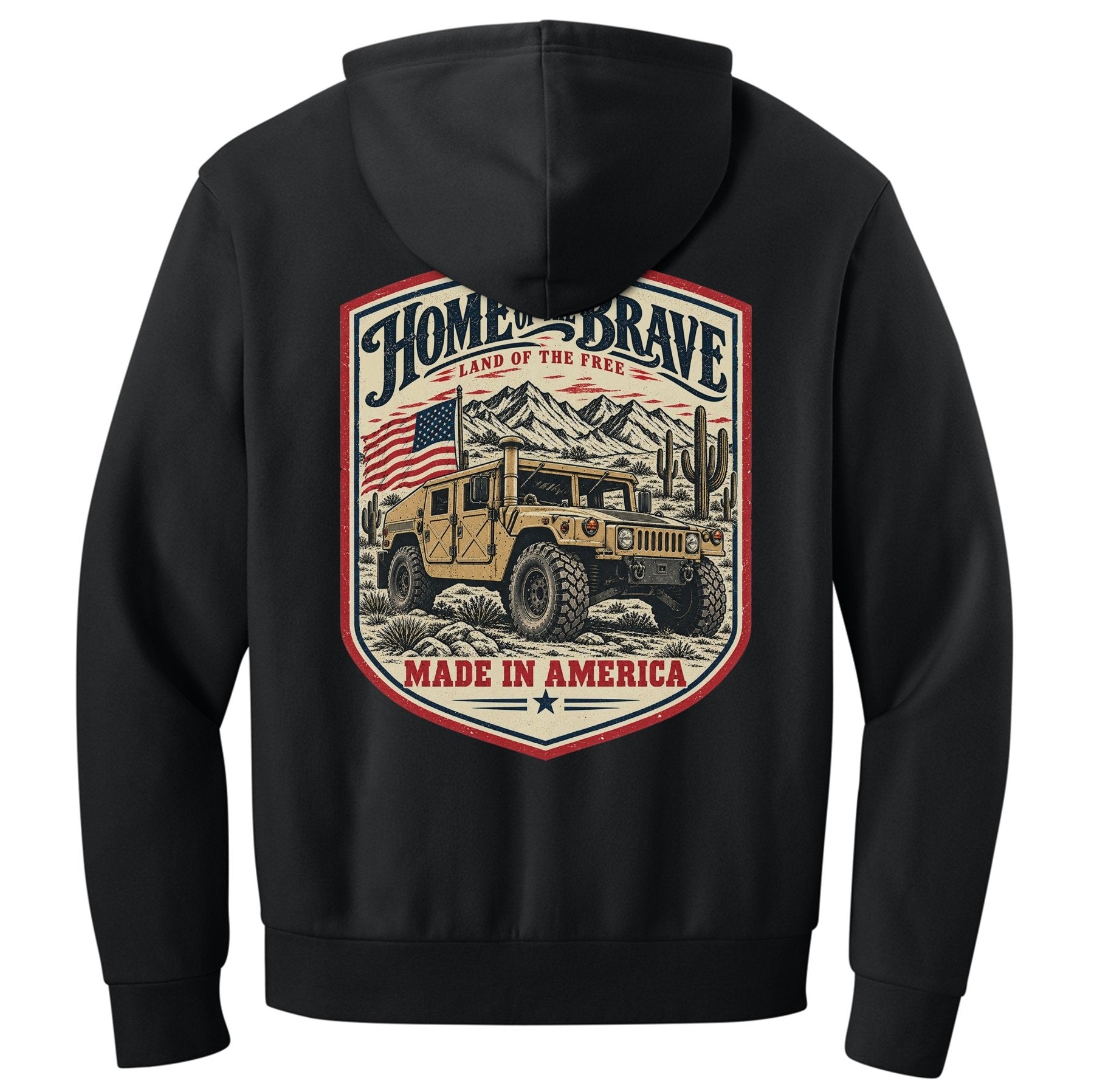 Home of the Brave Humvee Hoodie - Small - Hoodie