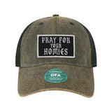 Pray For Your Homies Patch Old Trucker Hat