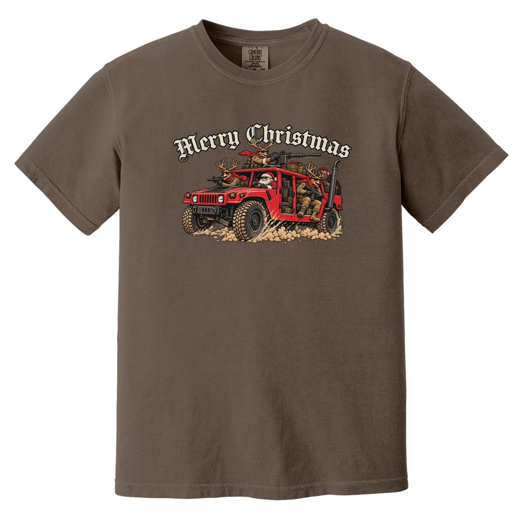 Humvee Santa Heavyweight Tee - Small - Shirt