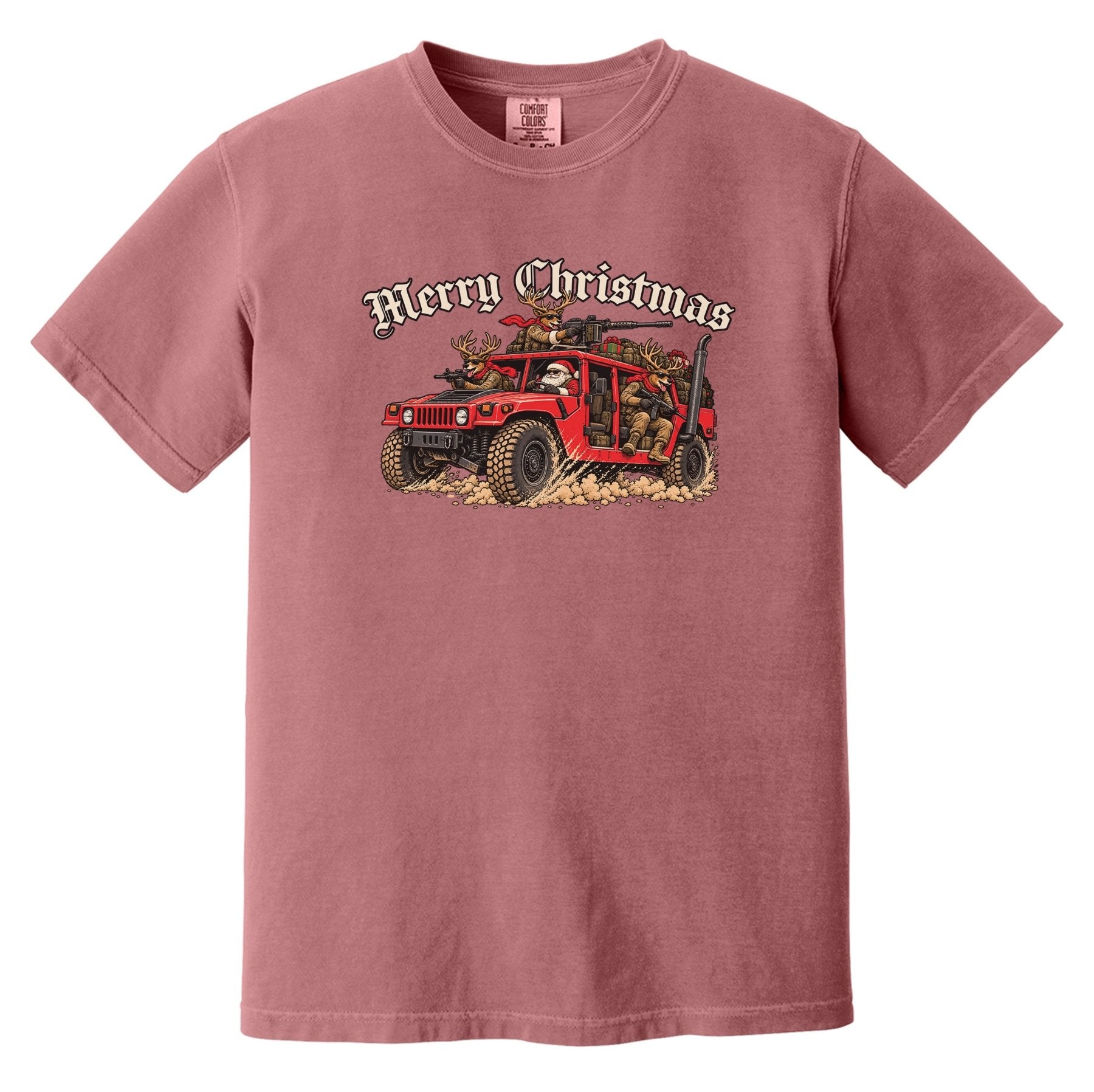 Humvee Santa Heavyweight Tee - Small - Shirt