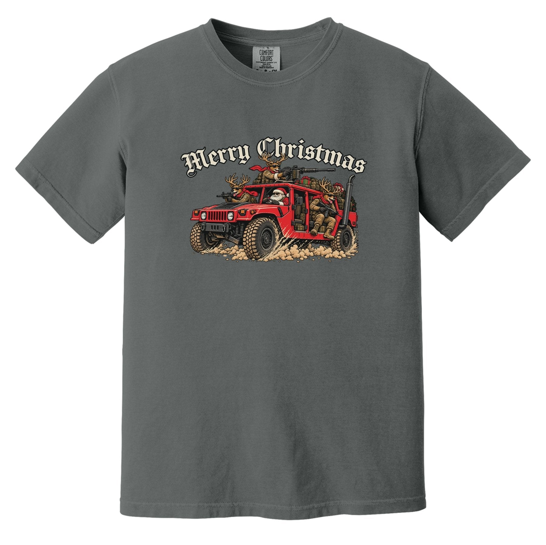 Humvee Santa Heavyweight Tee - Small - Shirt