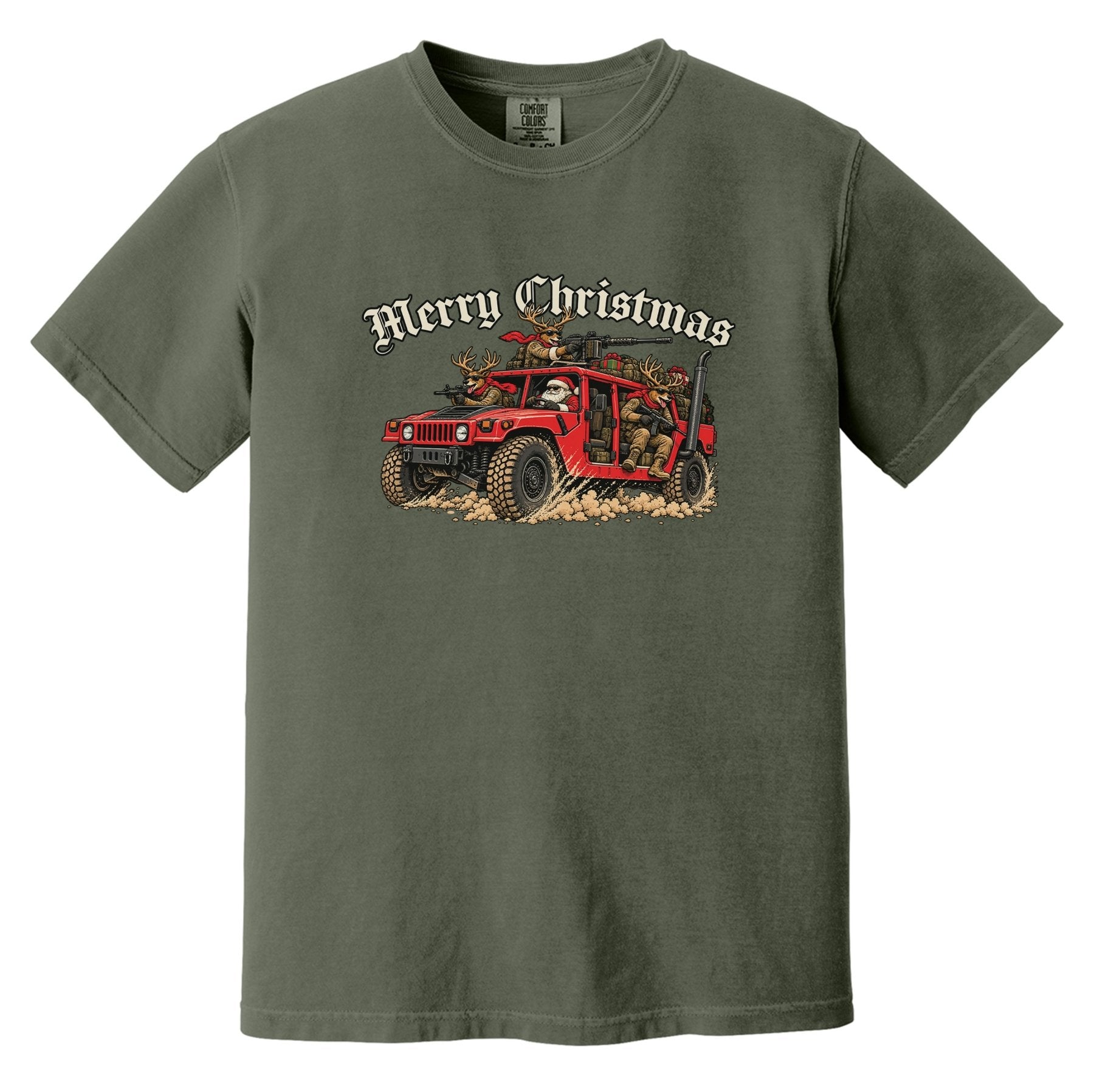 Humvee Santa Heavyweight Tee - Small - Shirt