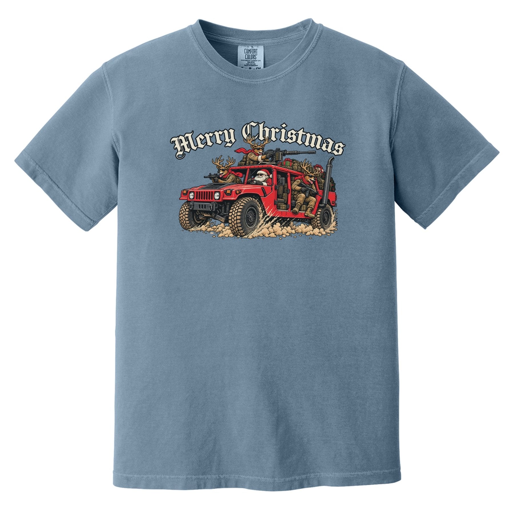 Humvee Santa Heavyweight Tee - Small - Shirt