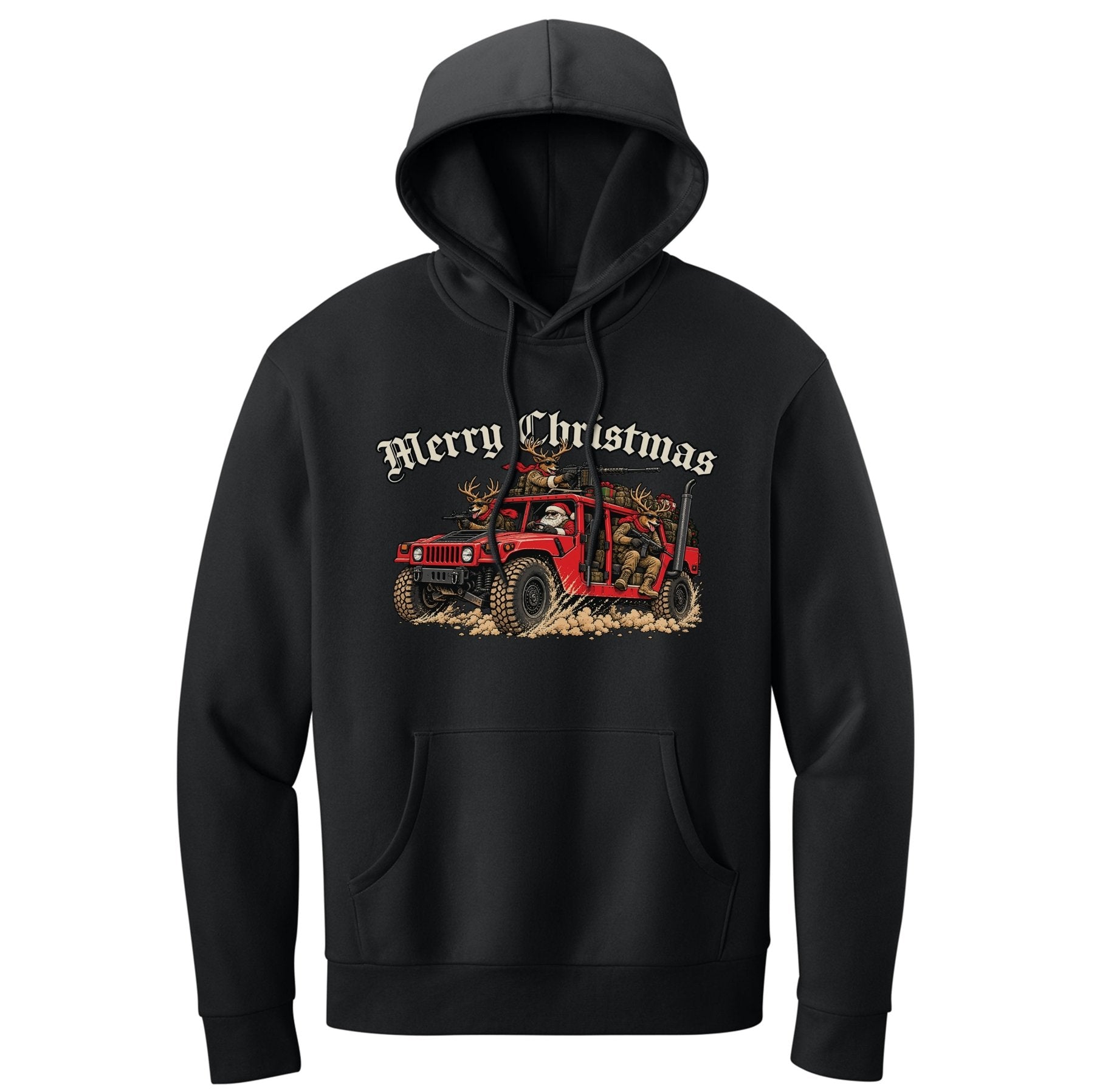 Humvee Santa Hoodie - Small - Hoodie