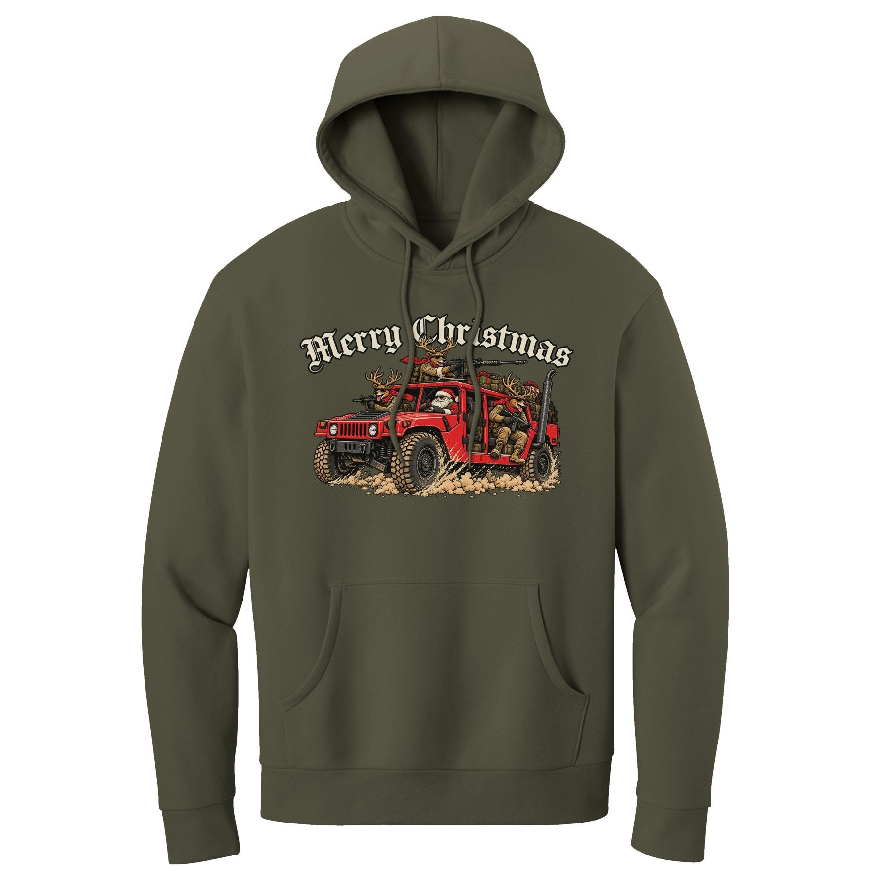 Humvee Santa Hoodie - Small - Hoodie