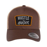 Hustle Harder Patch Retro Trucker Hat