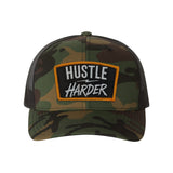 Hustle Harder Patch Retro Trucker Hat