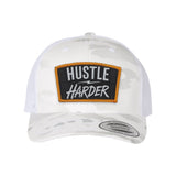 Hustle Harder Patch Retro Trucker Hat - OSFA - Hat