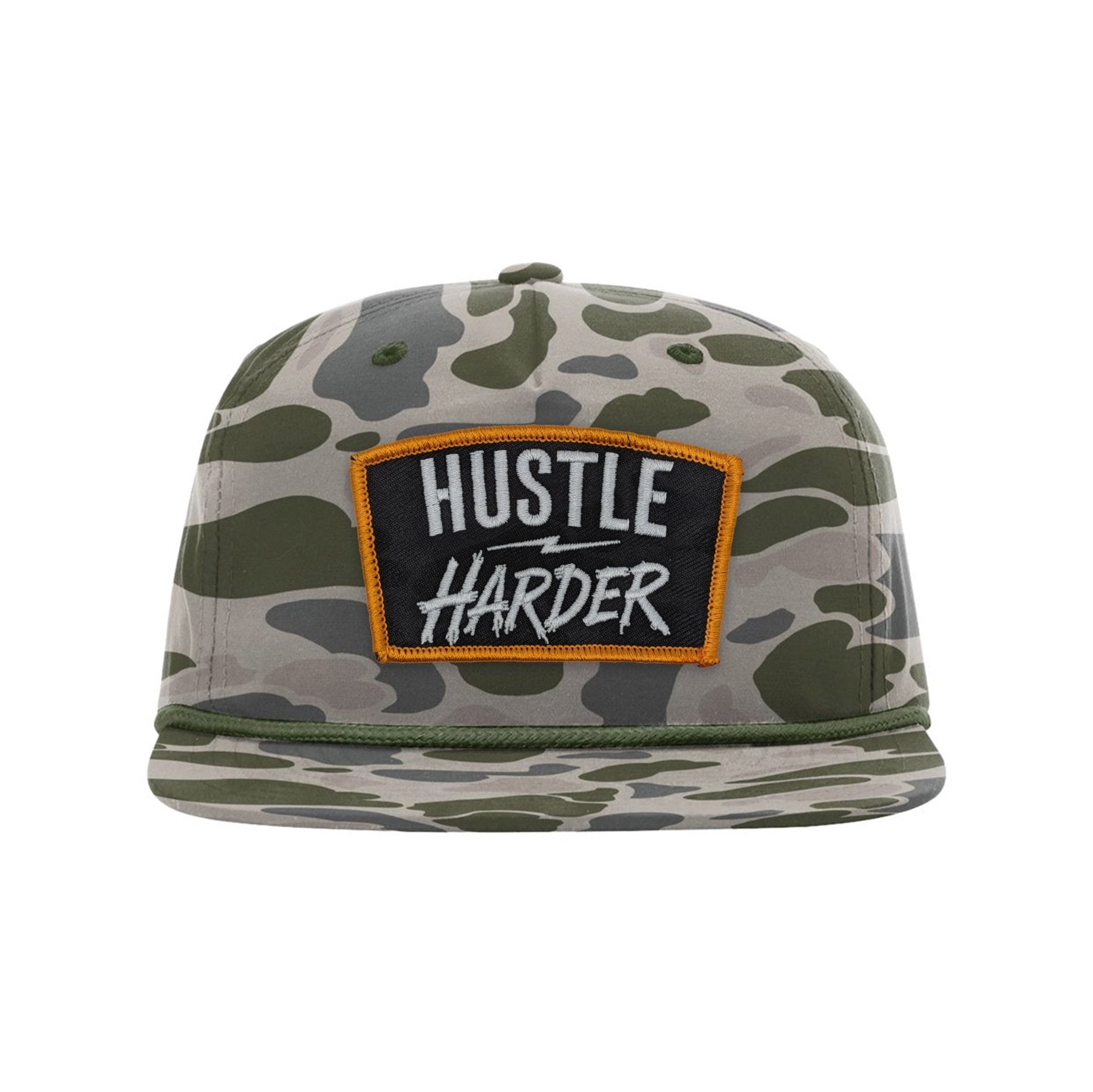 Hustle Harder Patch Rope Hat - OSFA - Hat