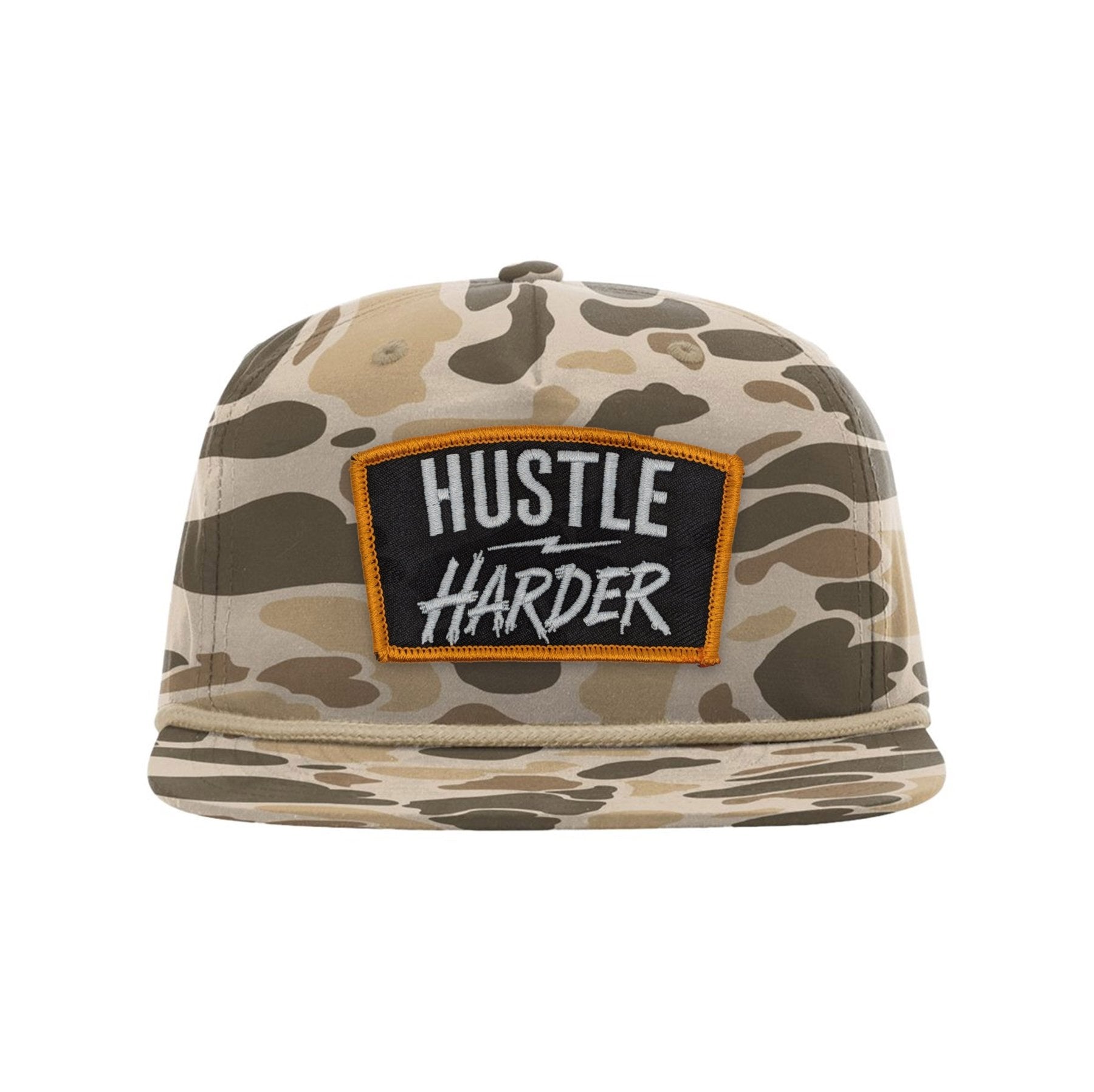 Hustle Harder Patch Rope Hat - OSFA - Hat