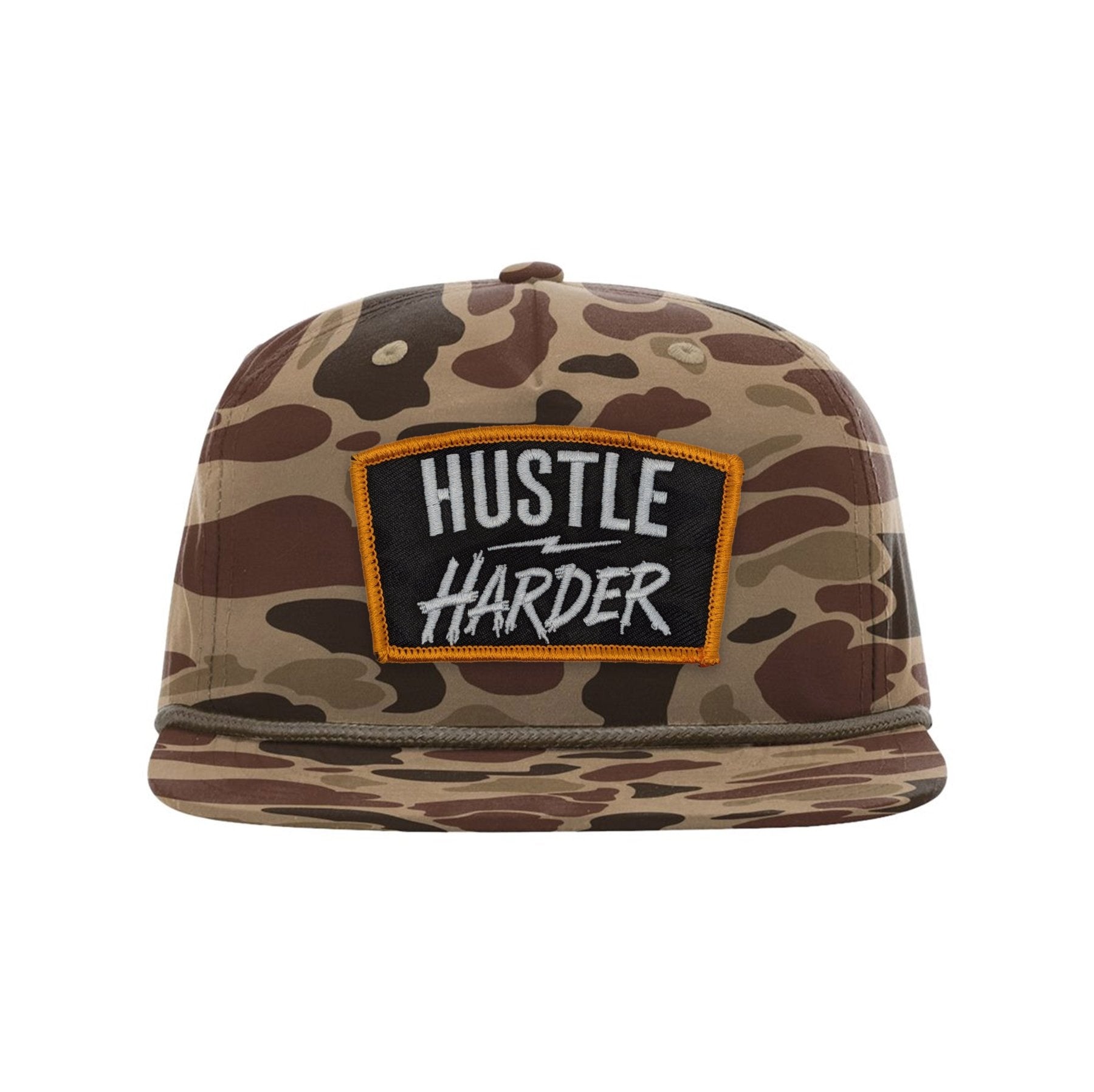 Hustle Harder Patch Rope Hat - OSFA - Hat