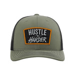 Hustle Harder Patch Snapback Trucker Hat - OSFA - Hat