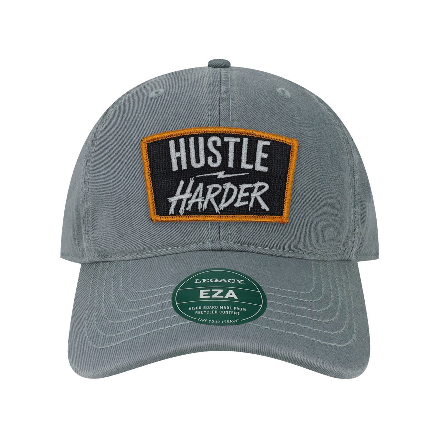 Hustle Harder Patch Twill Dad Hat - OSFA - Hat