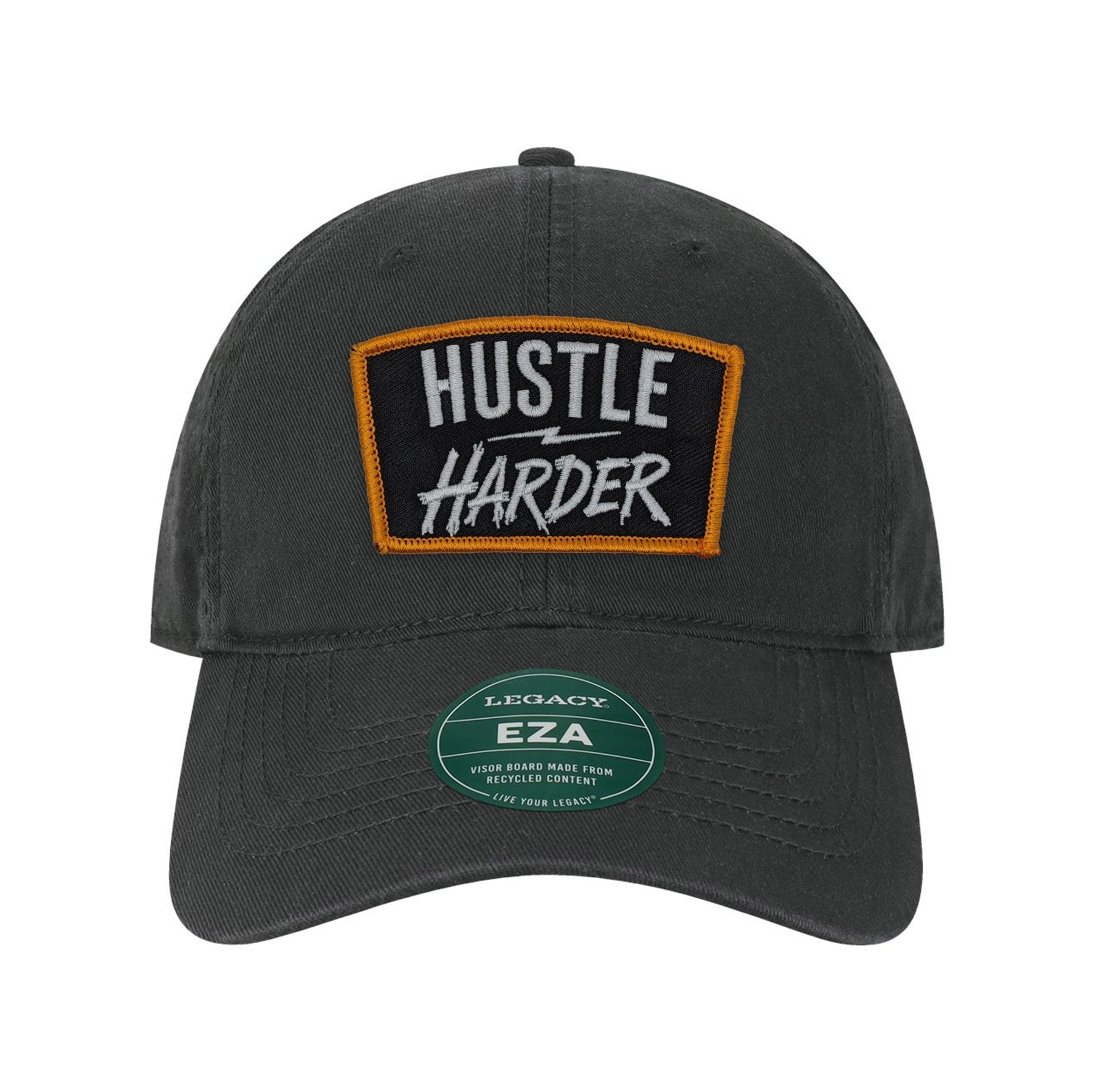 Hustle Harder Patch Twill Dad Hat - OSFA - Hat