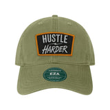 Hustle Harder Patch Twill Dad Hat - OSFA - Hat