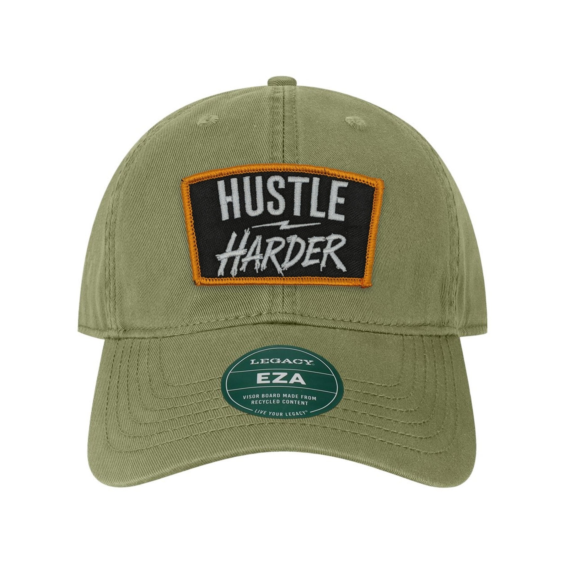 Hustle Harder Patch Twill Dad Hat - OSFA - Hat