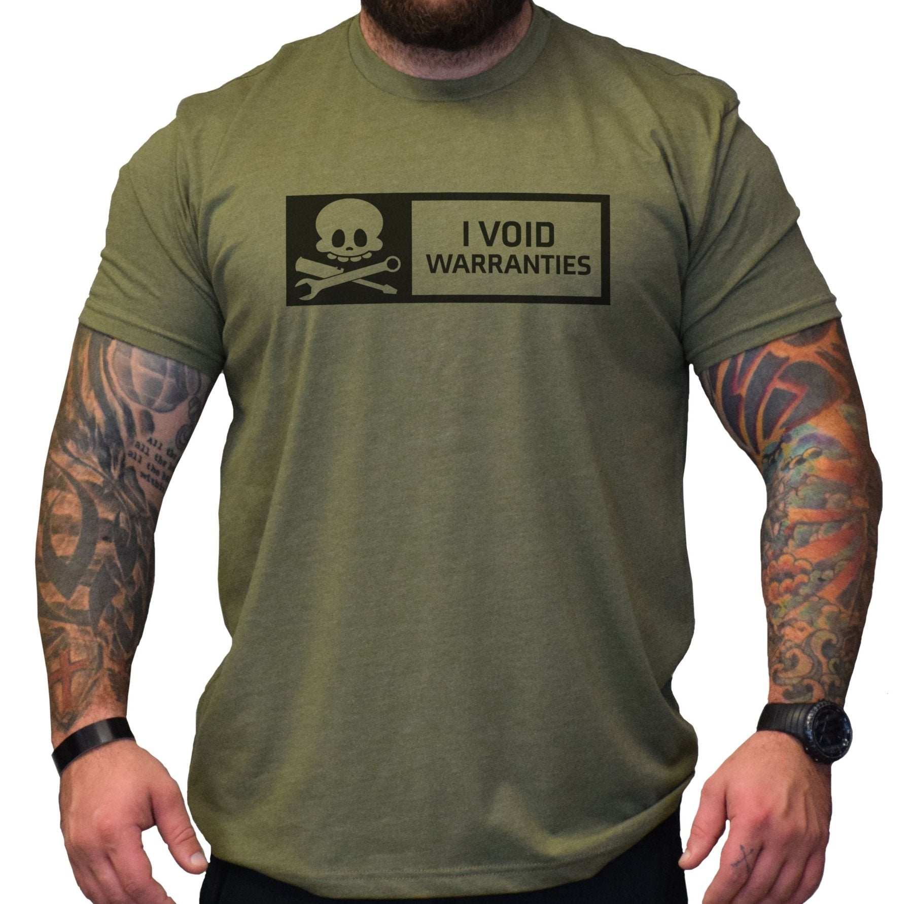 I Void Warranties Skull Tee - Small - Shirt