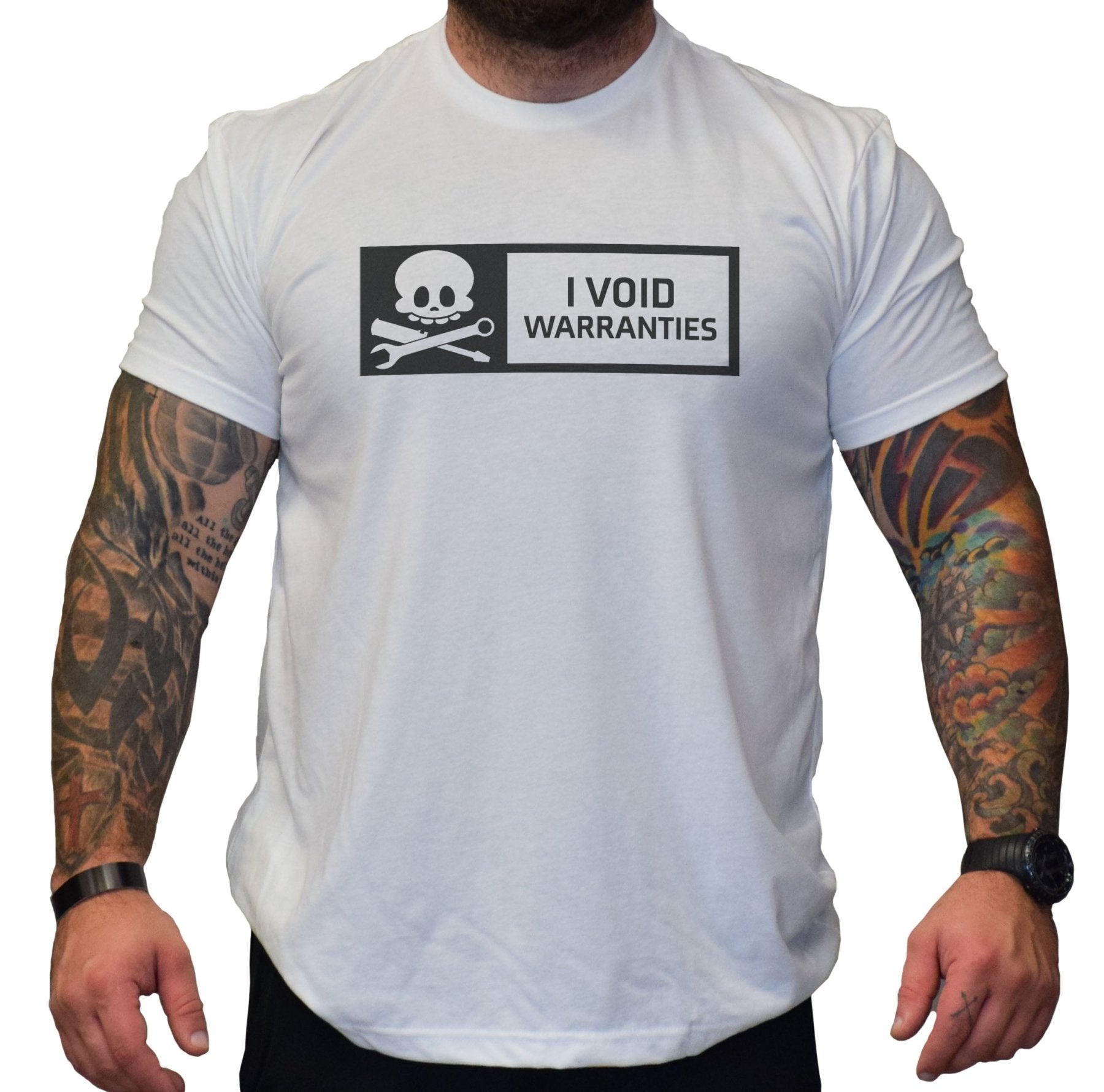 I Void Warranties Skull Tee - Small - Shirt