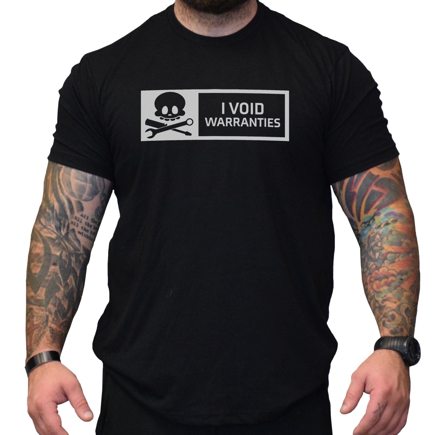 I Void Warranties Skull Tee - Small - Shirt