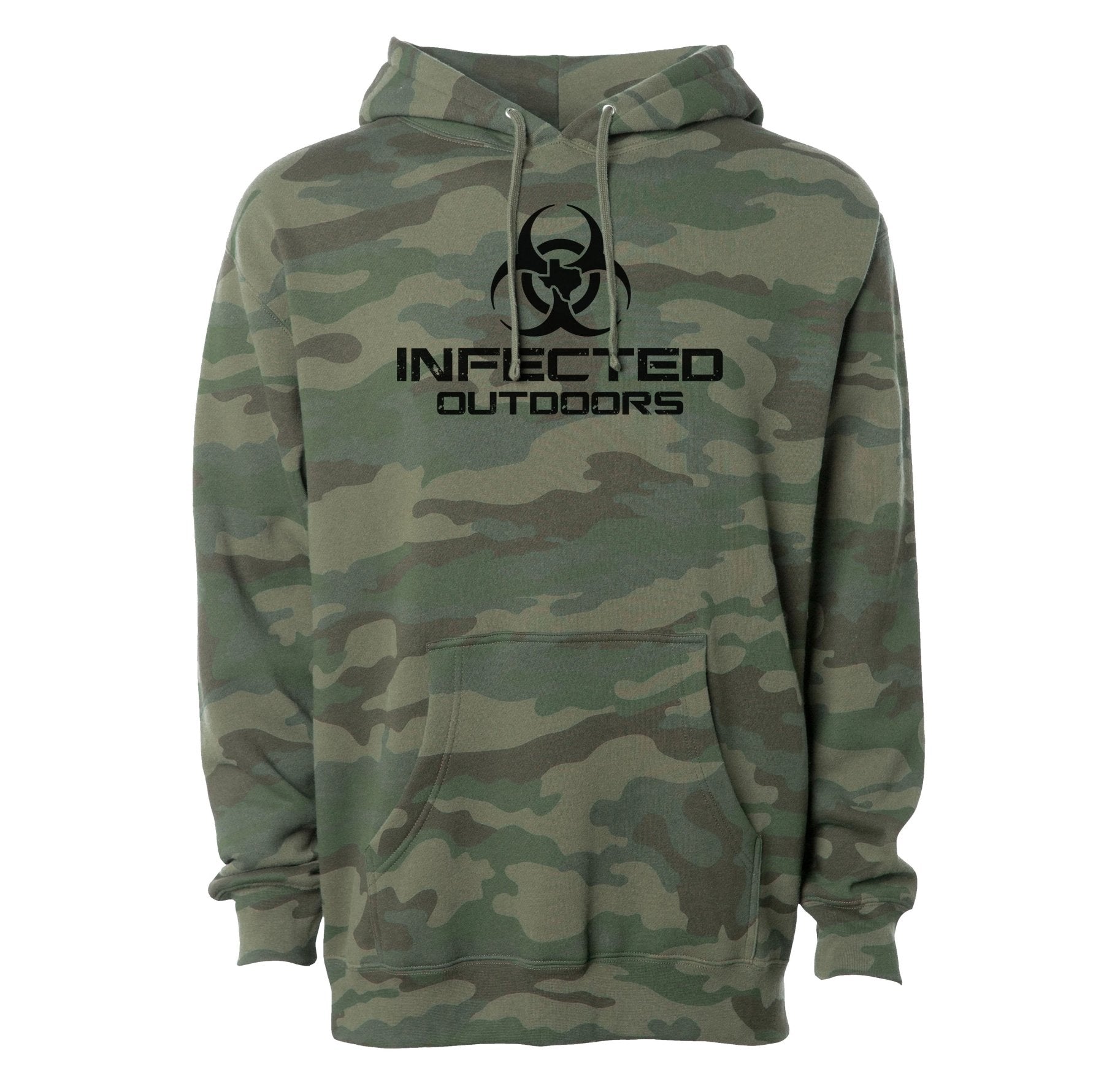 Infected Outdoors Stacked Logo Hoodie - Small - Hoodie