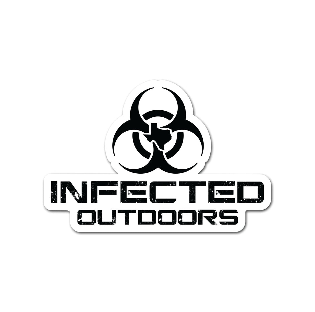 Infected Outdoors Stacked Logo Sticker – American Trigger Pullers