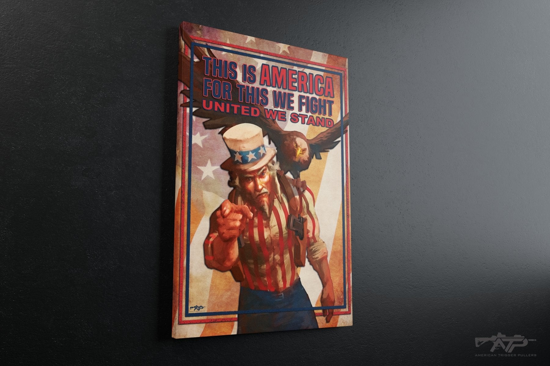 Jacked Uncle Sam Canvas - Stretched Canvas - Canvas