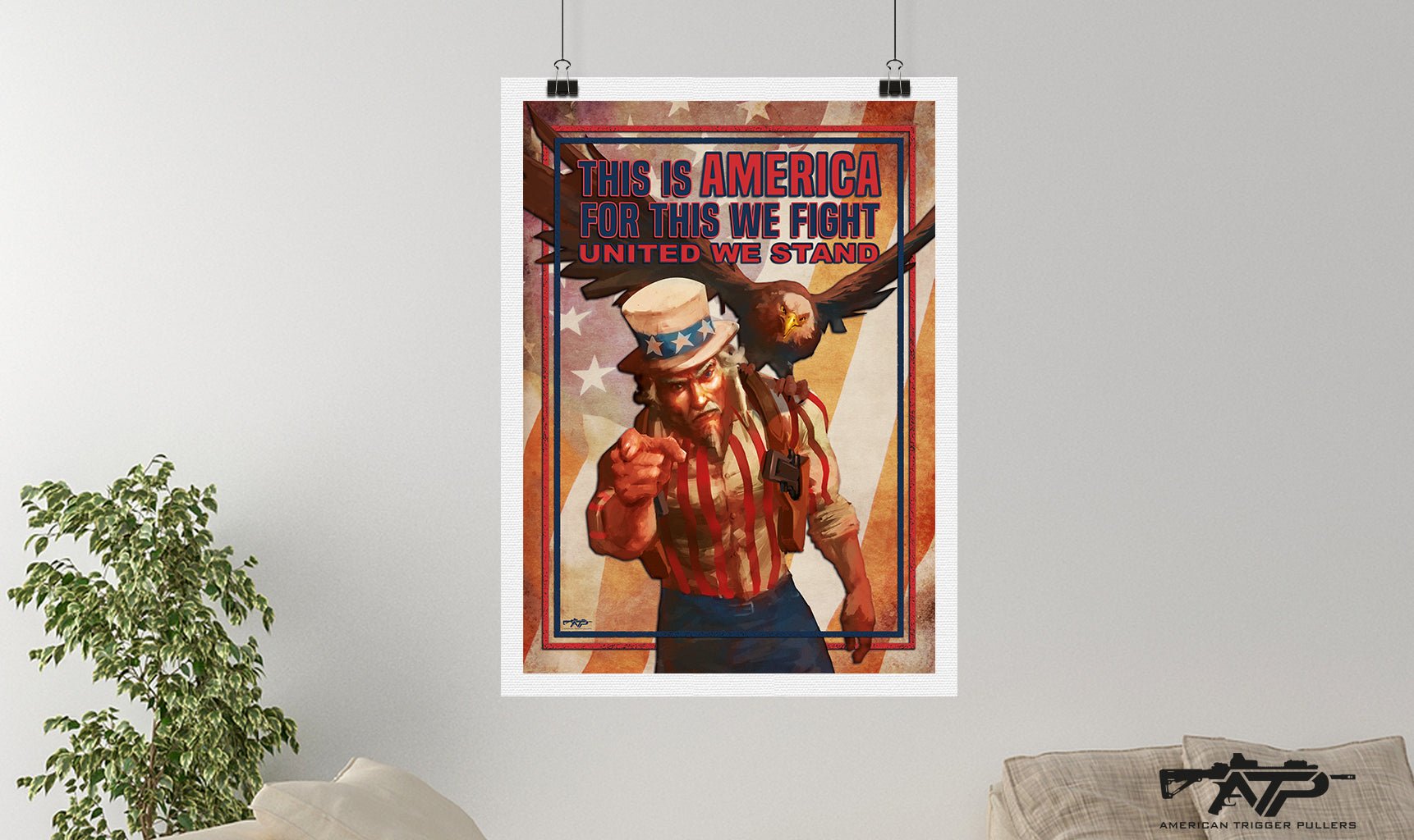 Jacked Uncle Sam Canvas - Loose Canvas - Canvas