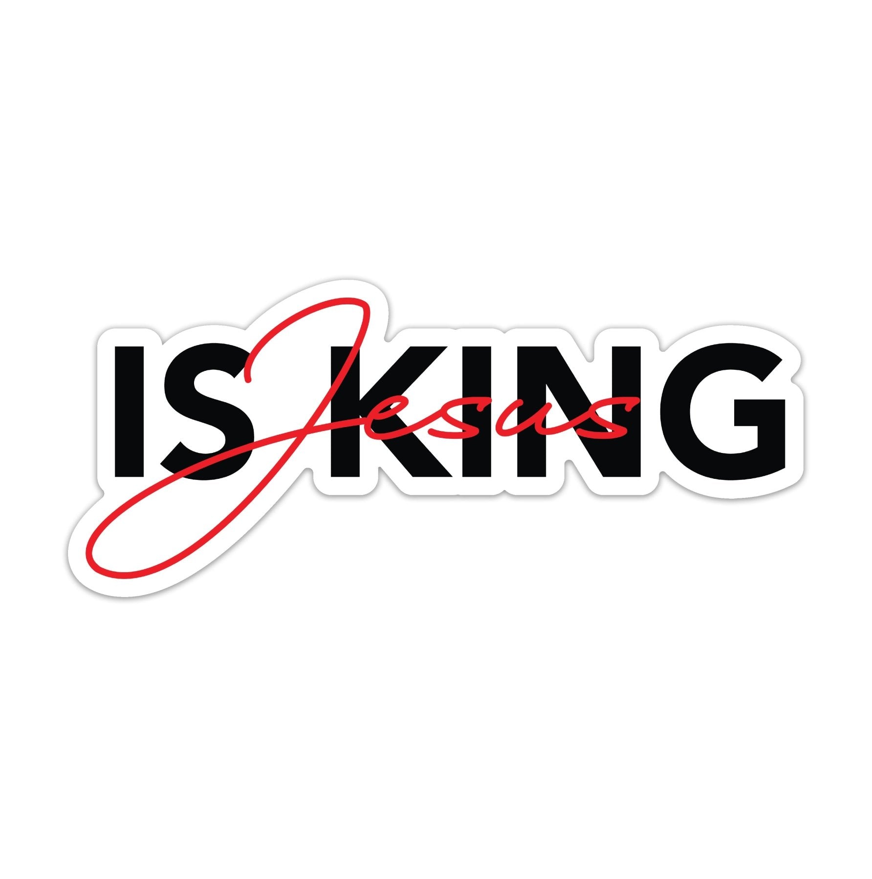 Jesus Is King Sticker - 4" - Sticker