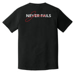 Jesus Never Fails Heavyweight Tee - Small - Shirt