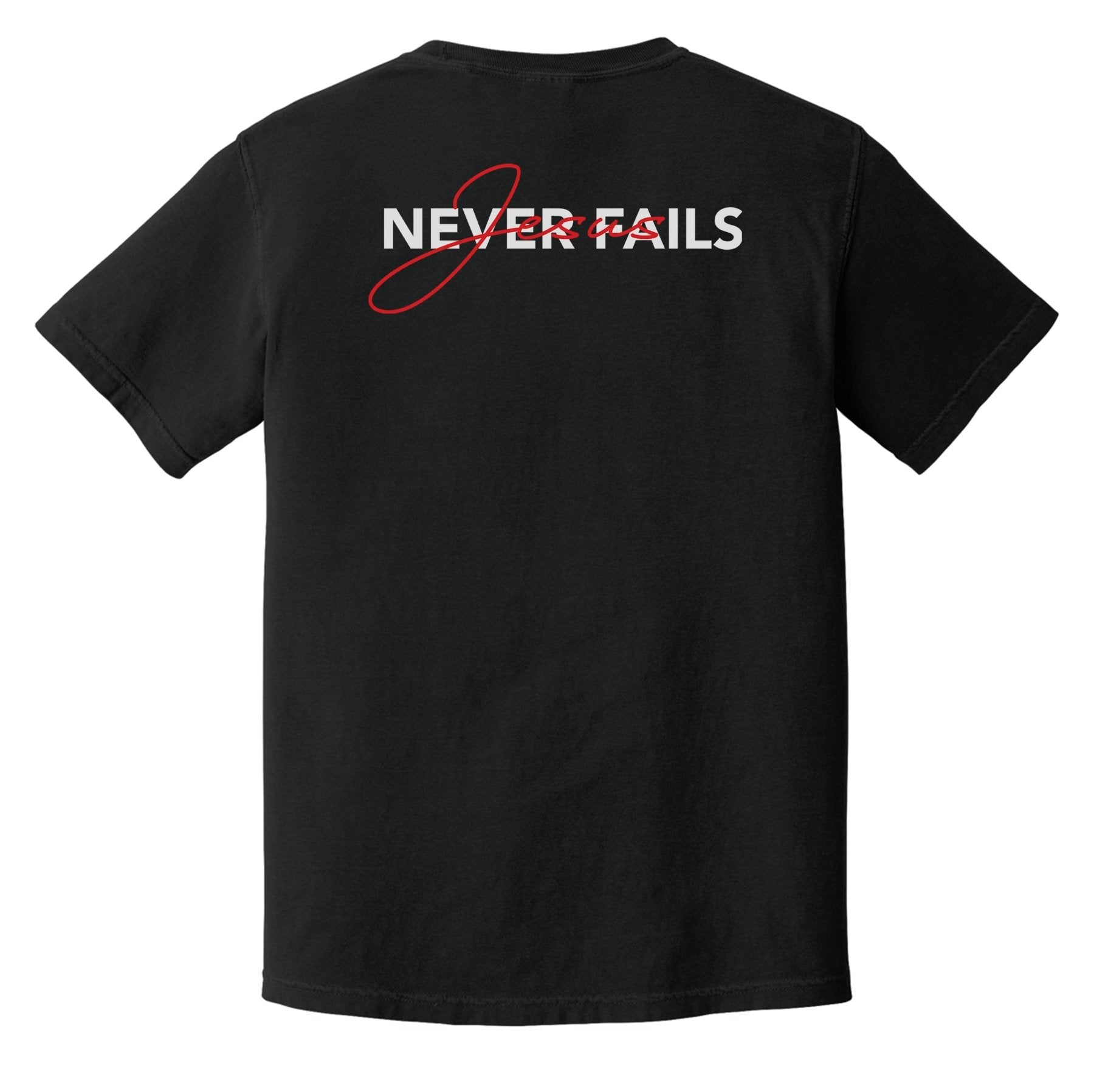 Jesus Never Fails Heavyweight Tee - Small - Shirt