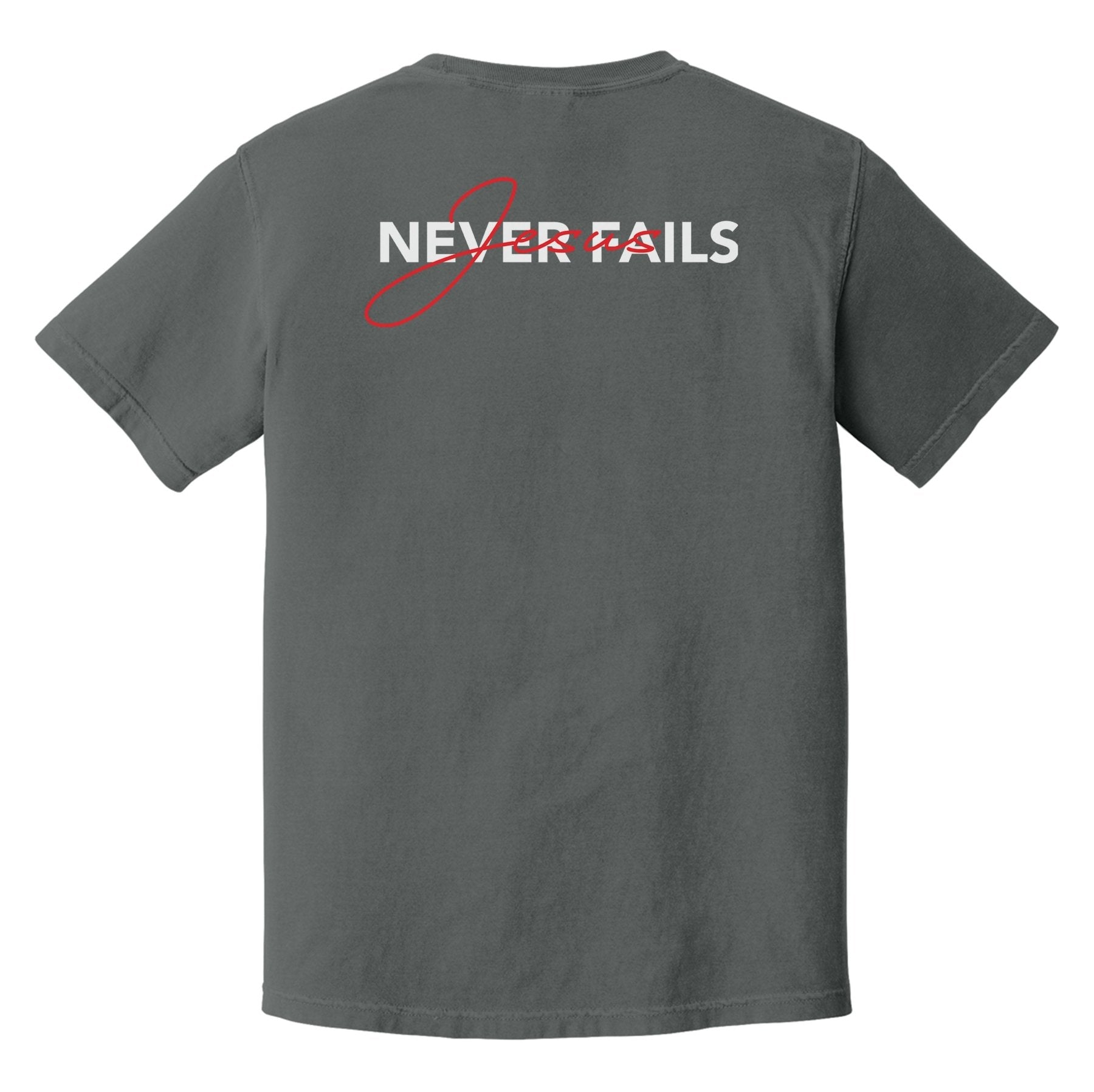 Jesus Never Fails Heavyweight Tee - Small - Shirt