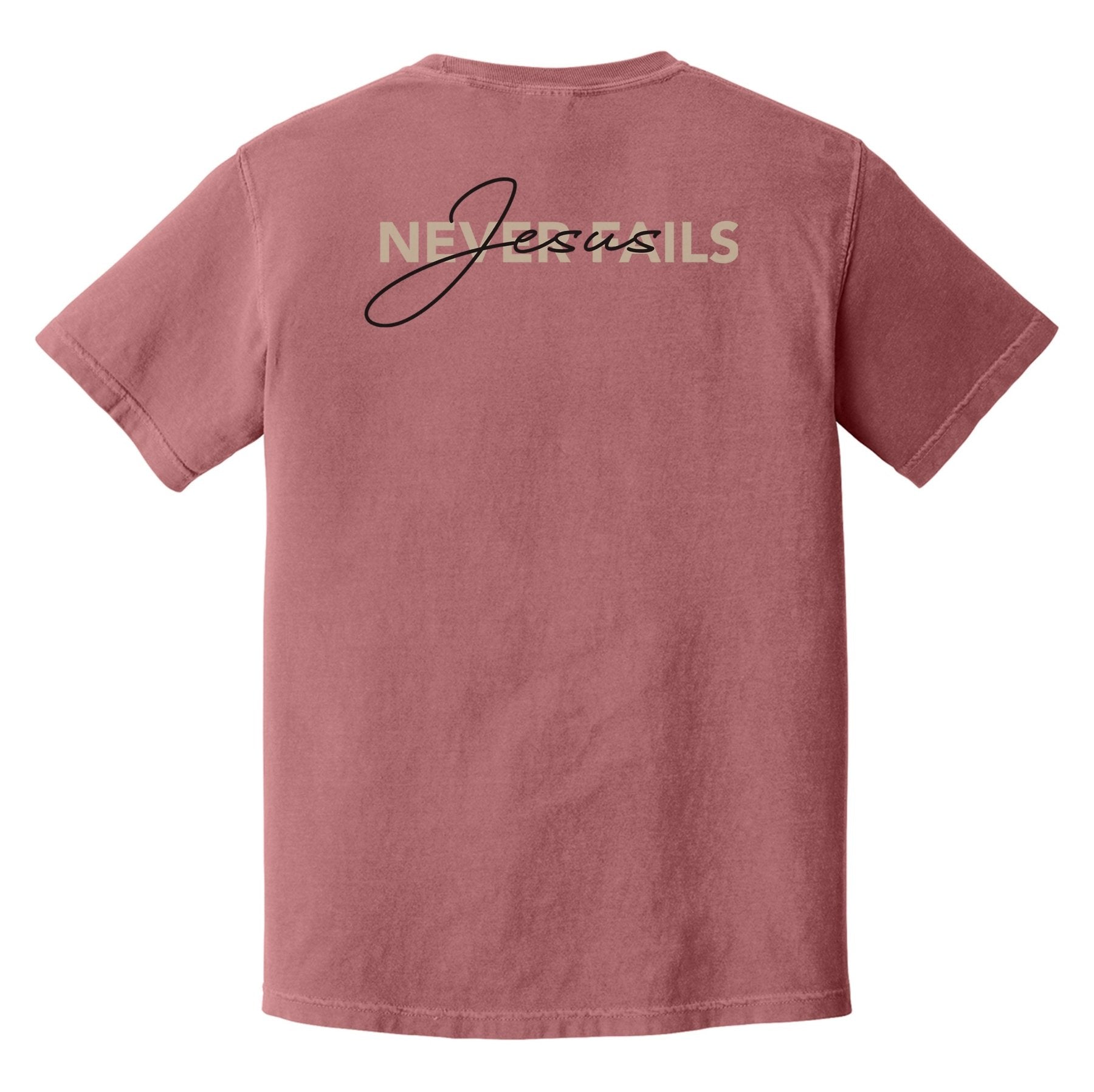 Jesus Never Fails Heavyweight Tee - Small - Shirt